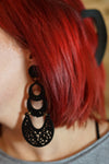 Dressed Up In Lace Laser Cut Natural Wood Filigree Earrings