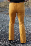 All Is Flare High Rise Control Top Flare Jeans in Marigold