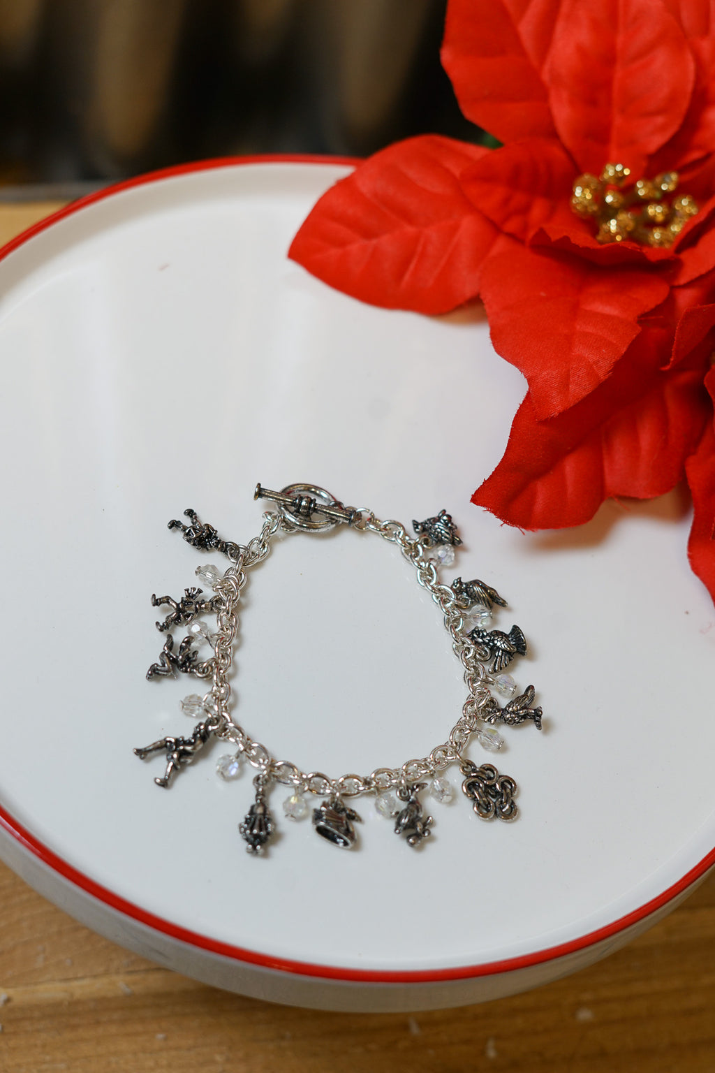 The 12 Days Of Christmas Charm Bracelet in Silver