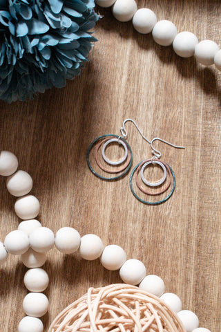 Round And Round We Go Copper Earrings