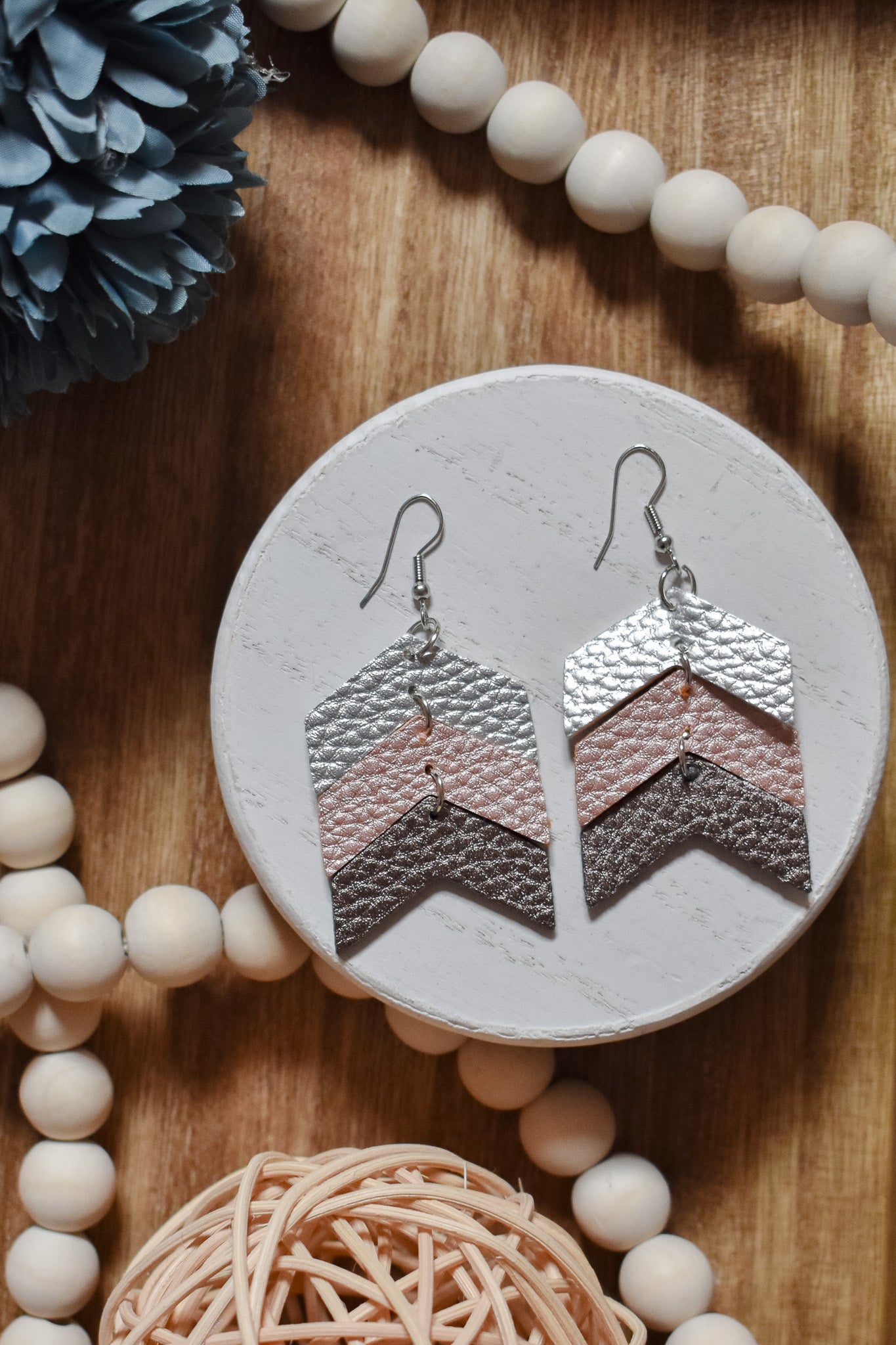 Aztec Arrows Leather Earrings