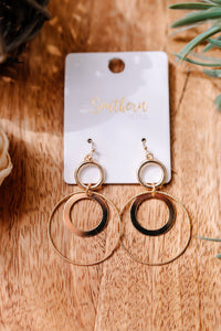 Stay Golden Toned Triple Cut Hoop Earrings