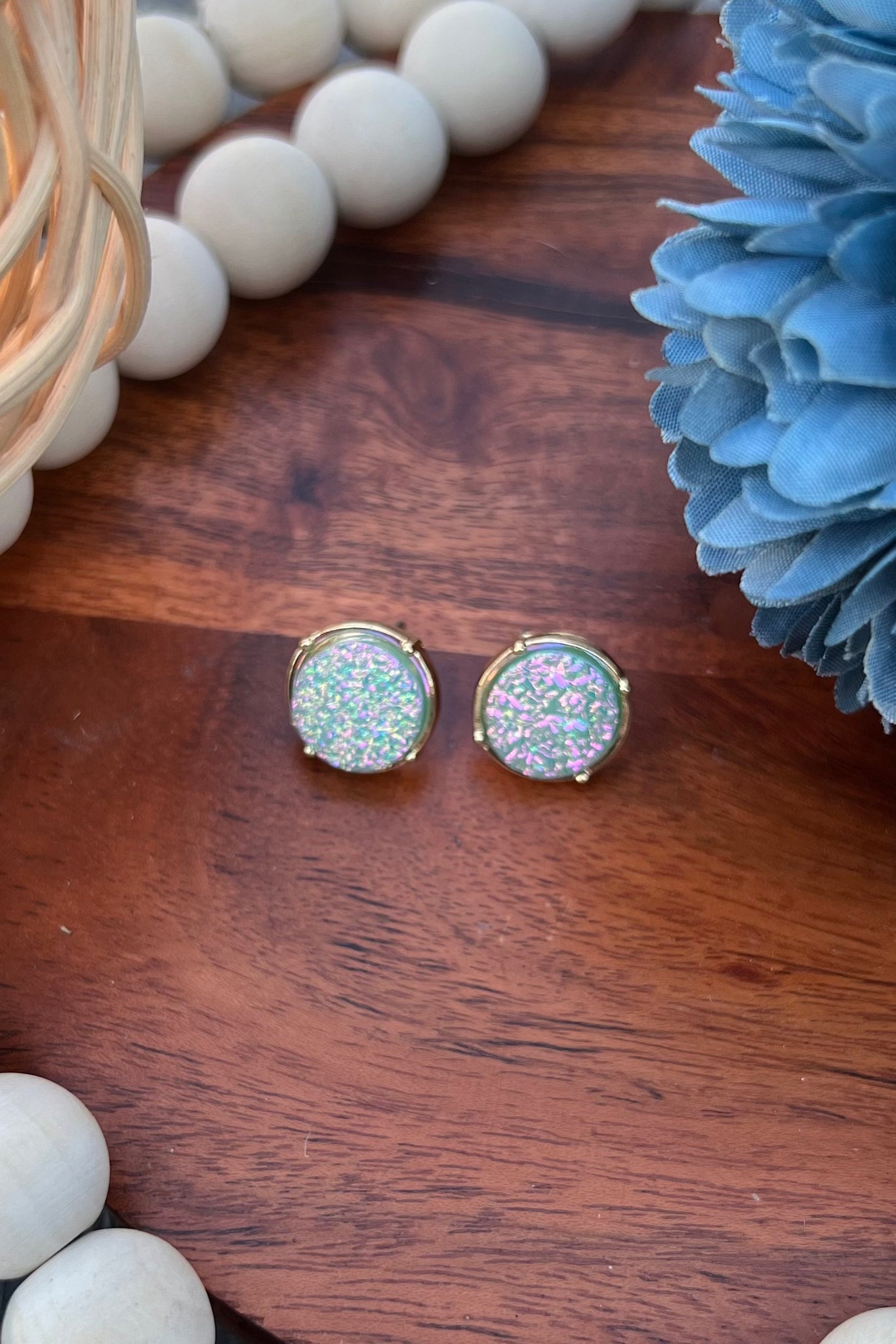 It’s A Druzy Earrings in Mint