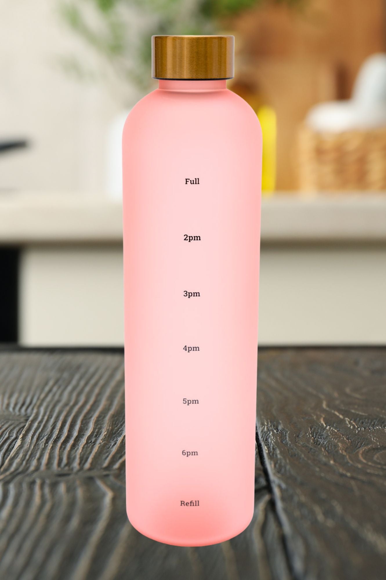 Sip Still, Look Pretty 32 oz Translucent Water Bottle in Pink &amp; Gold