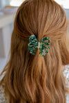 Butterfly Fly Butterfly Claw Clip in Emerald