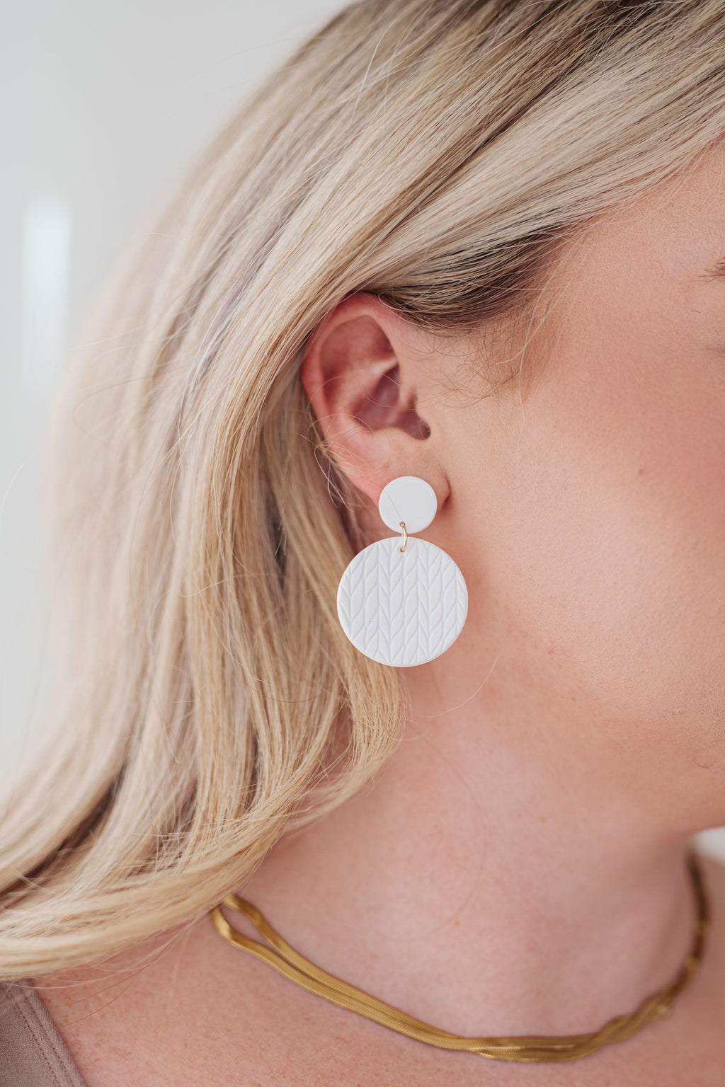 Around And Back To You Earrings in Cream