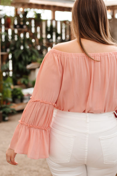 Sunset Sailing Bodysuit in Perfect Peach