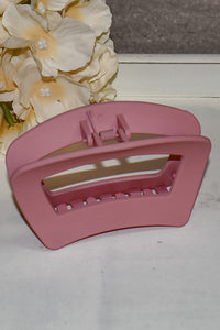 The Minimalist Open Side Claw Clip in Light Pink